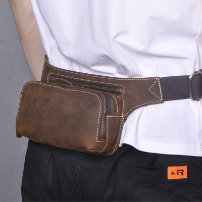 Cowhide Men's Waist Bag