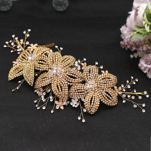 Flower Rhinestone Bridal Hair Band - Image 4